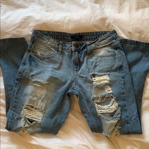 Medium-Wash Boyfriend Jeans